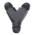 Picture of DeatschWerks 8AN Male Flare to 8AN Male Flare to 8AN Male Flare Y Fitting - Anodized Matte Black