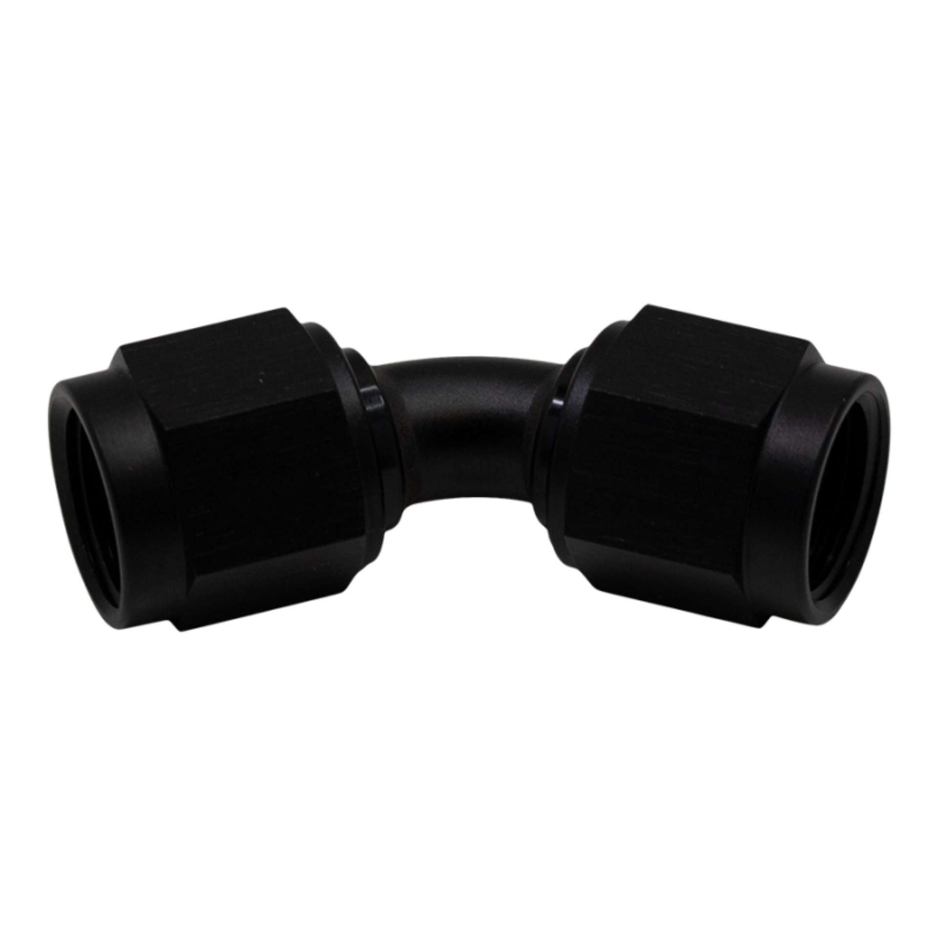 Picture of DeatschWerks 6AN Flare Female Swivel 45-Degree to 6AN Flare Female Swivel - Anodized Matte Black