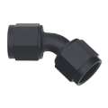 Picture of DeatschWerks 8AN Flare Female Swivel 45-Degree to 8AN Flare Female Swivel - Anodized Matte Black