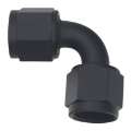 Picture of DeatschWerks 8AN Flare Female Swivel 90-Degree to 8AN Flare Female Swivel - Anodized Matte Black