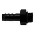 Picture of DeatschWerks 6AN ORB Male to 3-8in Male Triple Barb Fitting Incl O-Ring - Anodized Matte Black