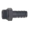 Picture of DeatschWerks 8AN ORB Male to 1-2in Male Triple Barb Fitting Incl O-Ring - Anodized Matte Black