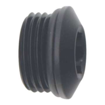 Picture of DeatschWerks 8AN ORB Male Plug Low Profile Internal Allen-Hex Incl O-Ring Anodized Matte Black