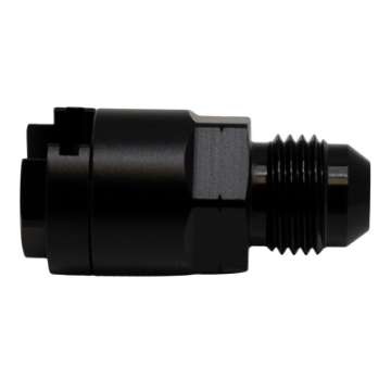 Picture of DeatschWerks 6AN Male Flare to 5-16in Female EFI Quick Connect Adapter - Anodized Matte Black