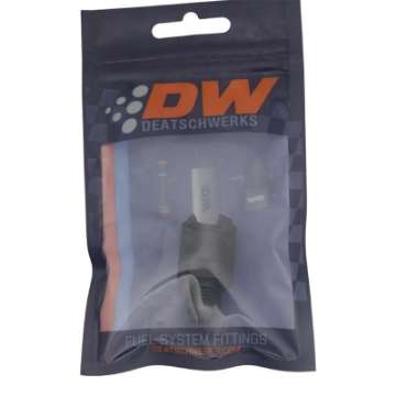 Picture of DeatschWerks 6AN Male Flare to 3-8in Female EFI Quick Connect Adapter - Anodized Matte Black