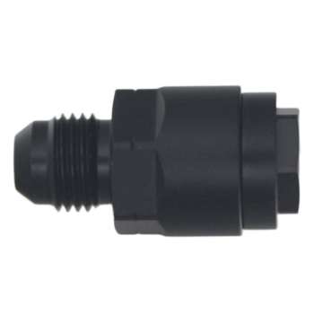 Picture of DeatschWerks 6AN Male Flare to 1-4in Female EFI Quick Connect Adapter - Anodized Matte Black