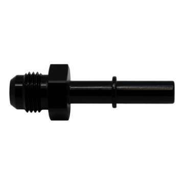 Picture of DeatschWerks 6AN Male Flare to 5-16in Male EFI Quick Connect Adapter - Anodized Matte Black