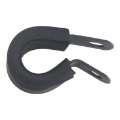 Picture of DeatschWerks Rubber Cushioned P-Clamp for 6AN Hose - 9-5mm Clamp Id - Anodized Matte Black