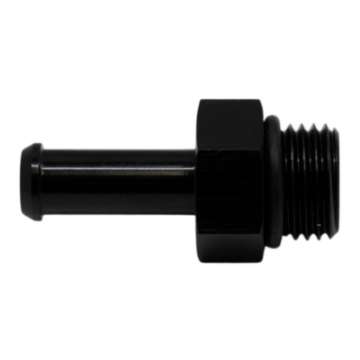 Picture of DeatschWerks 6AN ORB Male to 5-16in Male Barb Fitting Incl O-Ring - Anodized Matte Black