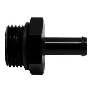 Picture of DeatschWerks 8AN ORB Male to 5-16in Male Barb Fitting Incl O-Ring - Anodized Matte Black