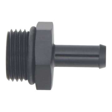 Picture of DeatschWerks 8AN ORB Male to 5-16in Male Barb Fitting Incl O-Ring - Anodized Matte Black