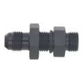 Picture of DeatschWerks 6AN O-Ring Male to 6AN Male Flare Bulkhead Include Nut - Anodized Matte Black