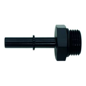 Picture of DeatschWerks 8AN ORB Male to 5-16in Male EFI Quick Connect Adapter - Anodized Matte Black