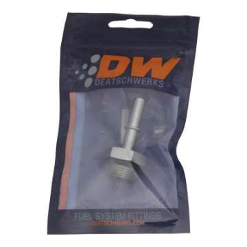 Picture of DeatschWerks 8AN ORB Male to 5-16in Male EFI Quick Connect Adapter - Anodized DW Titanium