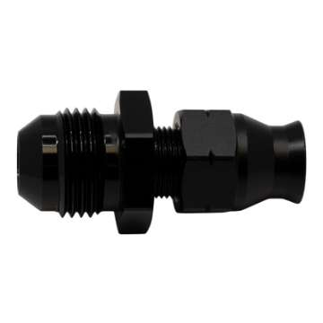 Picture of DeatschWerks 8AN Male Flare to 5-16in Hardline Compression Adapter - Anodized Matte Black