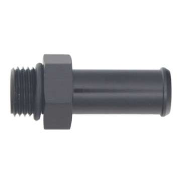 Picture of DeatschWerks 6AN ORB Male to 1-2in Male Barb Fitting Incl O-Ring - Anodized Matte Black