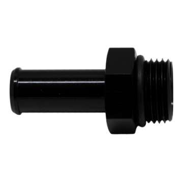 Picture of DeatschWerks 8AN ORB Male to 1-2in Male Barb Fitting Incl O-Ring - Anodized Matte Black