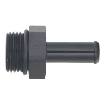 Picture of DeatschWerks 8AN ORB Male to 3-8in Male Barb Fitting Incl O-Ring - Anodized Matte Black