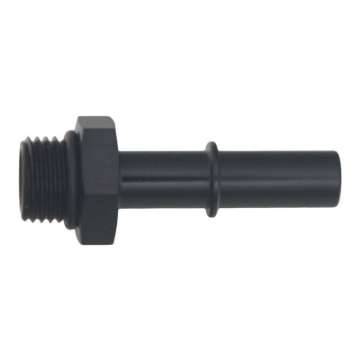 Picture of DeatschWerks 6AN ORB Male to 3-8in Male EFI Quick Connect Adapter - Anodized Matte Black