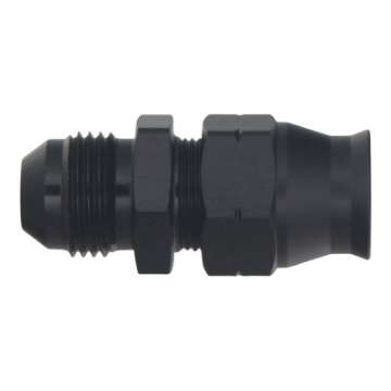 Picture of DeatschWerks 8AN Male Flare to 1-2in Hardline Compression Adapter - Anodized Matte Black