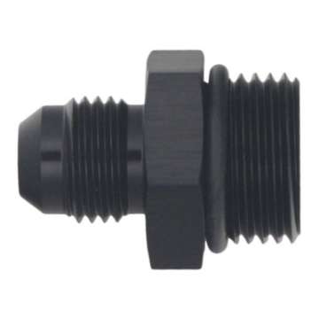 Picture of DeatschWerks 8AN ORB Male to 6AN Male Flare Adapter Incl O-Ring - Anodized Matte Black