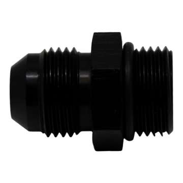 Picture of DeatschWerks 8AN ORB Male to 8AN Male Flare Adapter Incl O-Ring - Anodized Matte Black