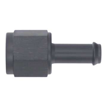 Picture of DeatschWerks 6AN Female Flare Swivel to 5-16in Single Hose Barb - Anodized Matte Black