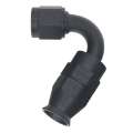 Picture of DeatschWerks 6 AN Female Flare Swivel 120-Degree Hose End PTFE - Anodized Matte Black