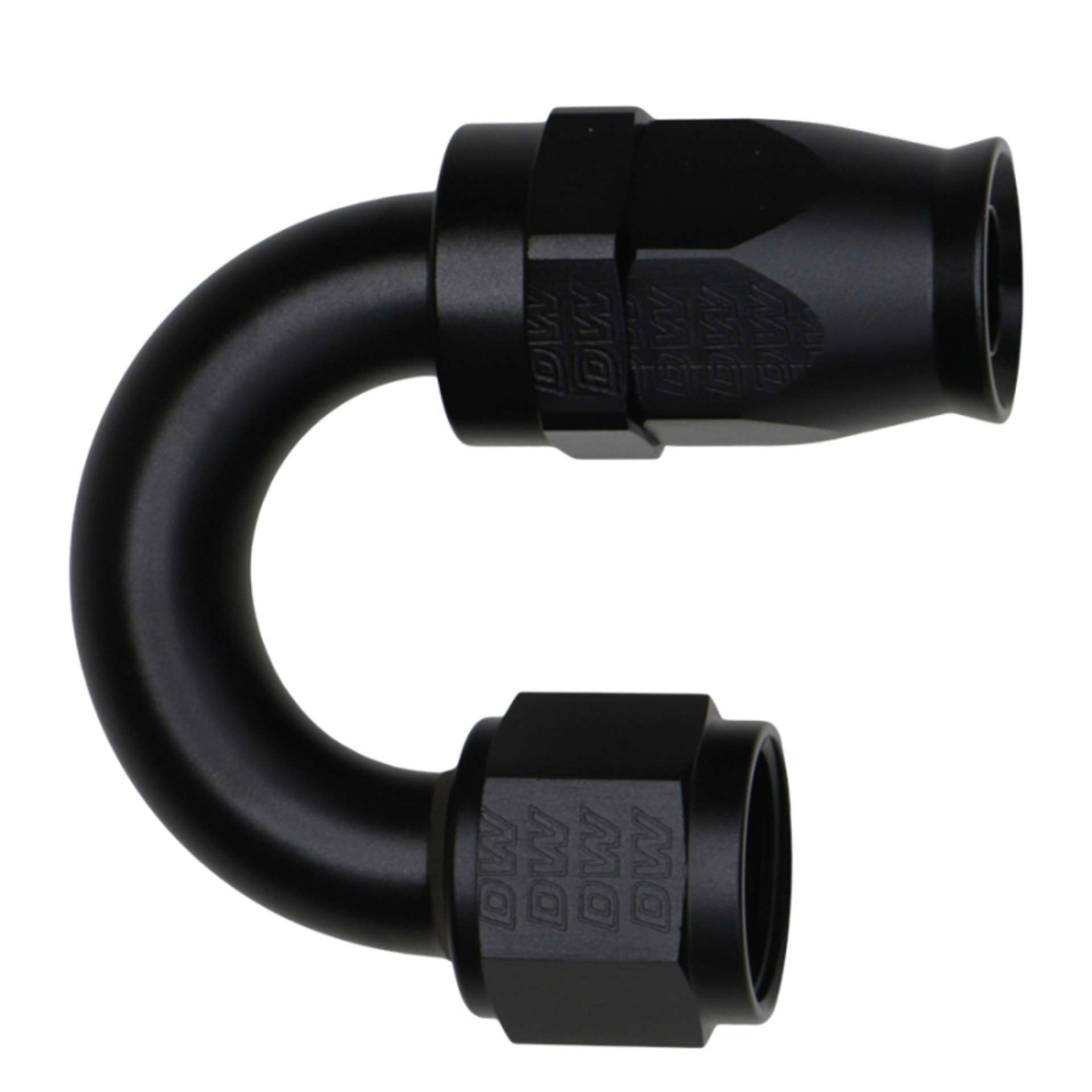 Picture of DeatschWerks 10AN Female Flare Swivel 180-Degree Hose End PTFE - Anodized Matte Black