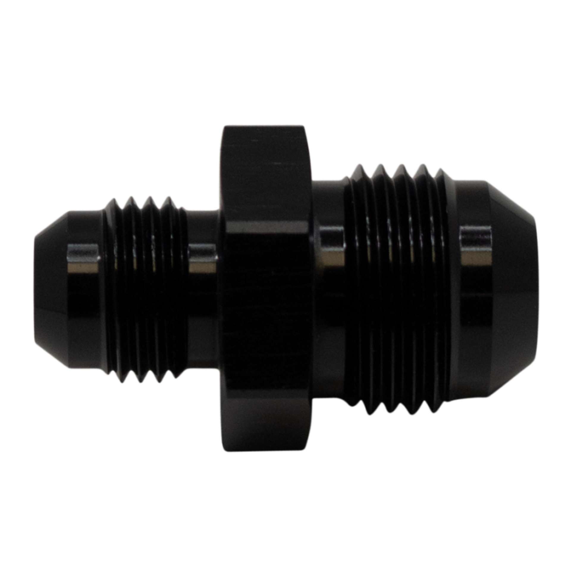 Picture of DeatschWerks 8AN Male Flare to 6AN Male Flare Reducer Straight - Anodized Matte Black