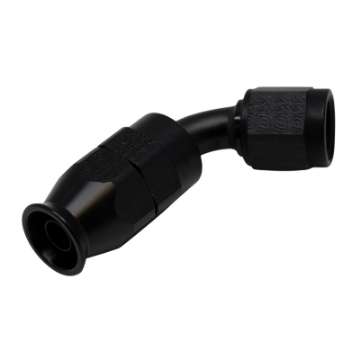 Picture of DeatschWerks 6 AN Female Flare Swivel 60-Degree Hose End PTFE - Anodized Matte Black