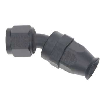 Picture of DeatschWerks 8 AN Female Flare Swivel 30-Degree Hose End PTFE - Anodized Matte Black