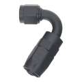 Picture of DeatschWerks 6 AN Female Flare Swivel 120-Degree Hose End CPE - Anodized Matte Black