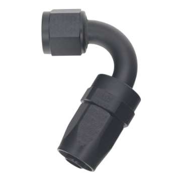 Picture of DeatschWerks 8 AN Female Flare Swivel 120-Degree Hose End CPE - Anodized Matte Black