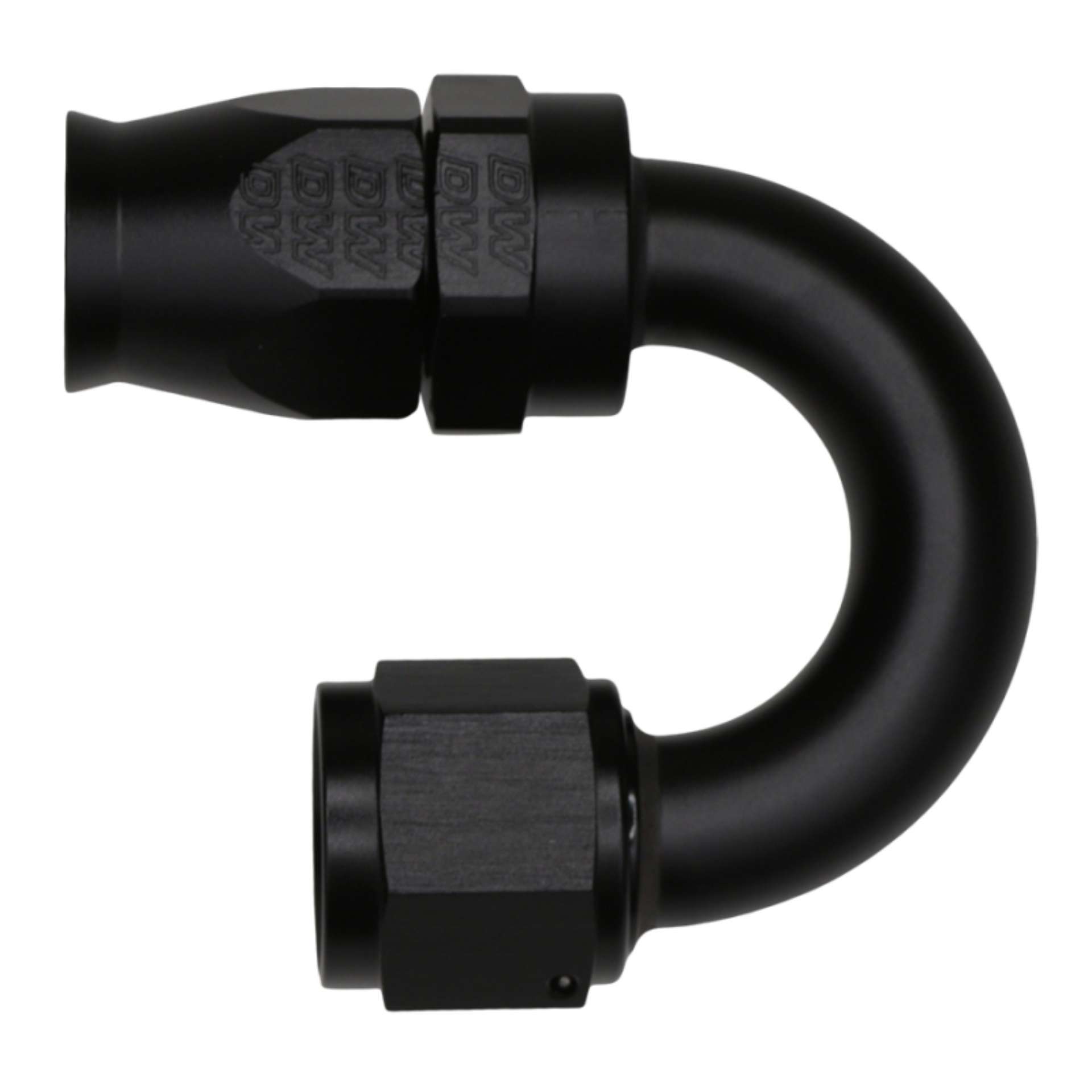 Picture of DeatschWerks 10AN Female Flare Swivel 180-Degree Hose End CPE - Anodized Matte Black