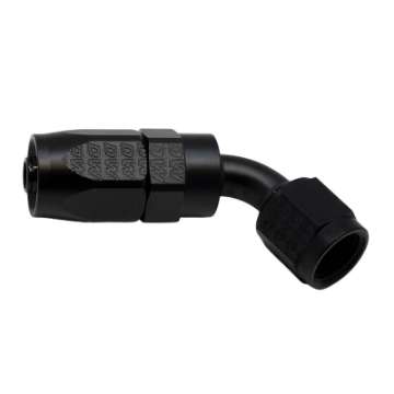 Picture of DeatschWerks 6 AN Female Flare Swivel 60-Degree Hose End CPE - Anodized Matte Black