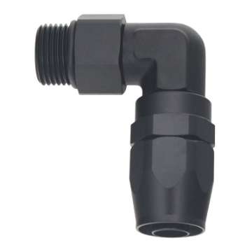 Picture of DeatschWerks 10AN ORB Female Swivel 90-Degree Hose End CPE - Anodized Matte Black