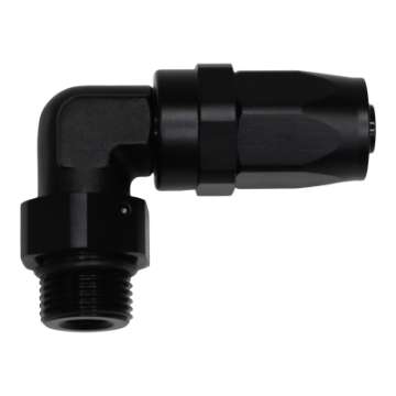 Picture of DeatschWerks 8AN ORB Female Swivel 90-Degree Hose End CPE - Anodized Matte Black