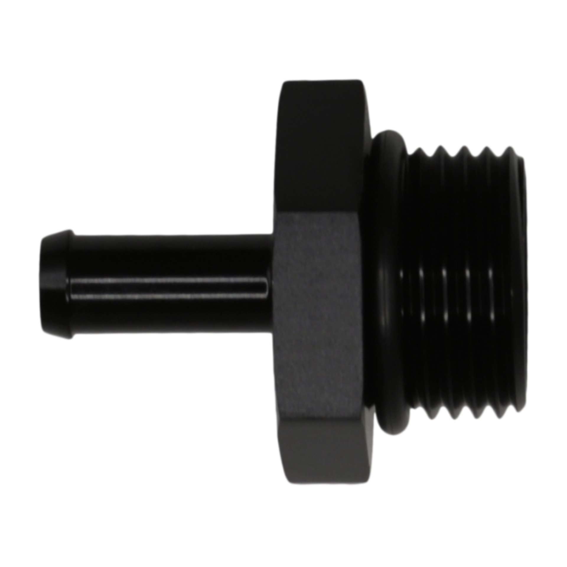 Picture of DeatschWerks 10AN ORB Male to 5-16in Male Barb Fitting - Anodized Matte Black