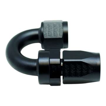 Picture of DeatschWerks 8AN Female Swivel 180-Degree Hose End CPE - Anodized Matte Black