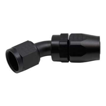 Picture of DeatschWerks 10AN Female Swivel 45-Degree Hose End CPE - Anodized Matte Black