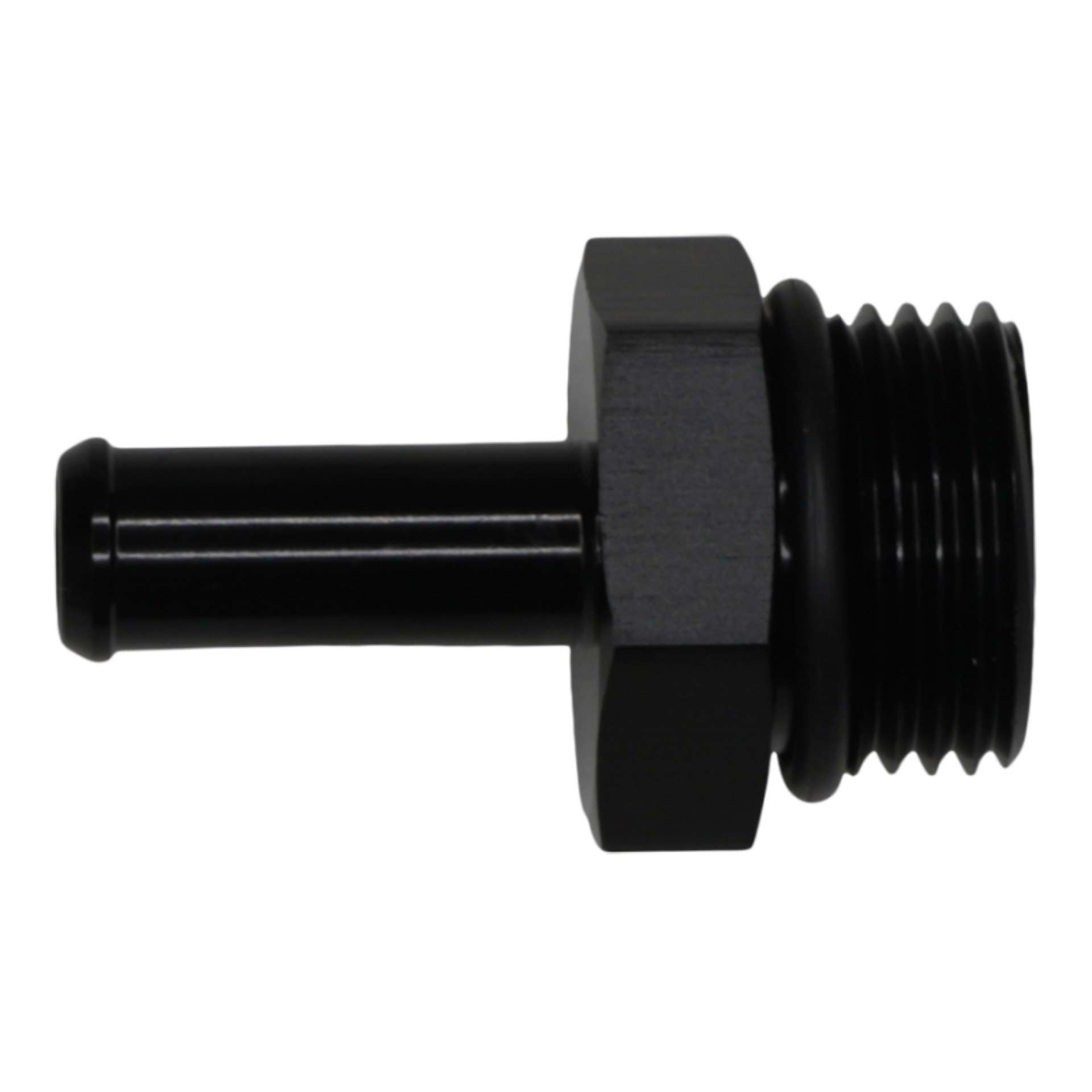 Picture of DeatschWerks 10AN ORB Male to 3-8in Male Barb Fitting - Anodized Matte Black