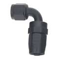 Picture of DeatschWerks 8AN Female Swivel 90-Degree Hose End CPE - Anodized Matte Black