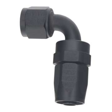 Picture of DeatschWerks 8AN Female Swivel 90-Degree Hose End CPE - Anodized Matte Black