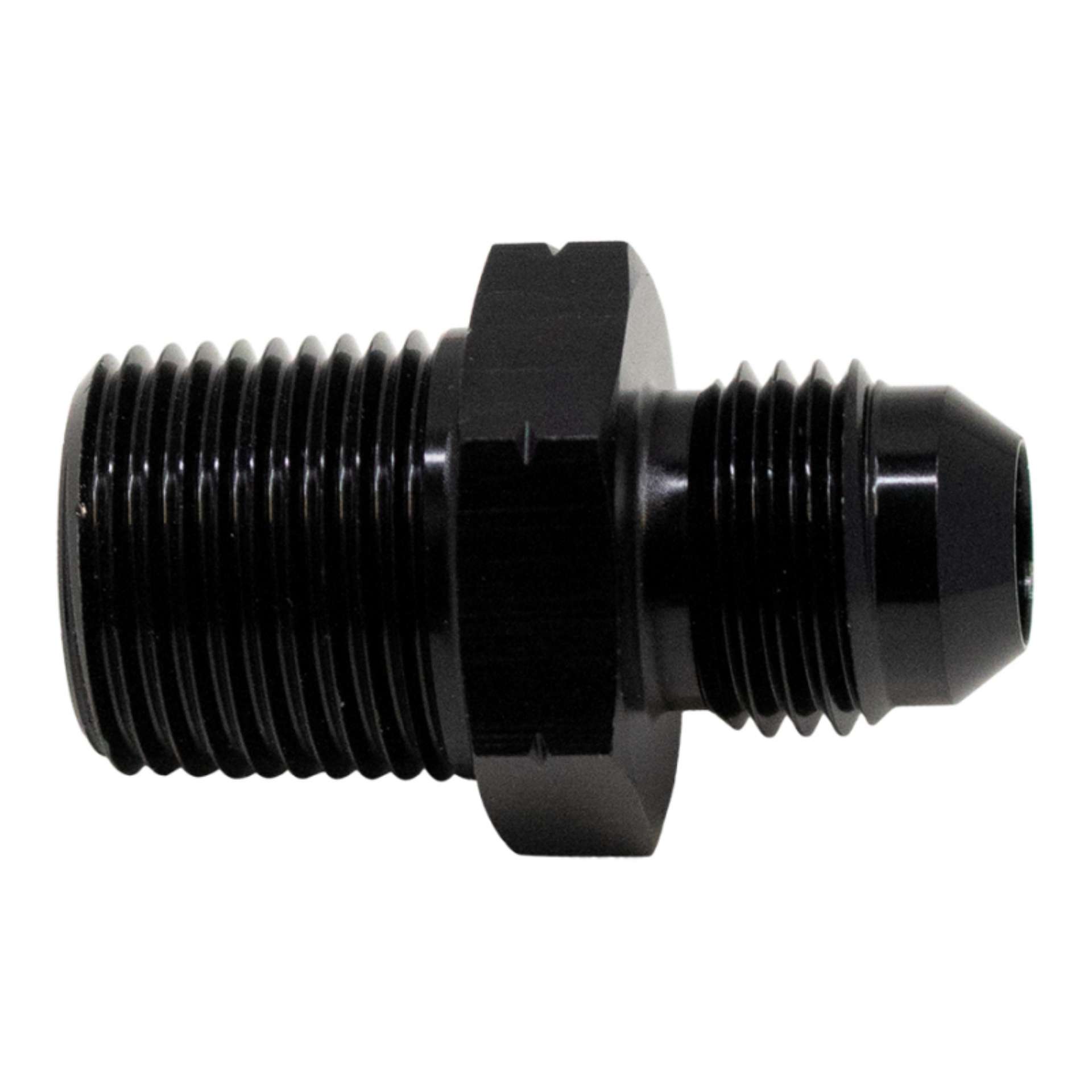 Picture of DeatschWerks 6AN Male Flare to 3-8in Male NPT Adapter - Anodized Matte Black