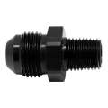 Picture of DeatschWerks 8AN Male Flare to 1-4in Male NPT Adapter - Anodized Matte Black