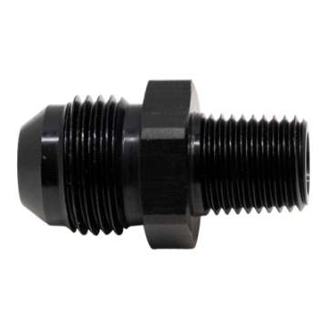 Picture of DeatschWerks 8AN Male Flare to 1-4in Male NPT Adapter - Anodized Matte Black