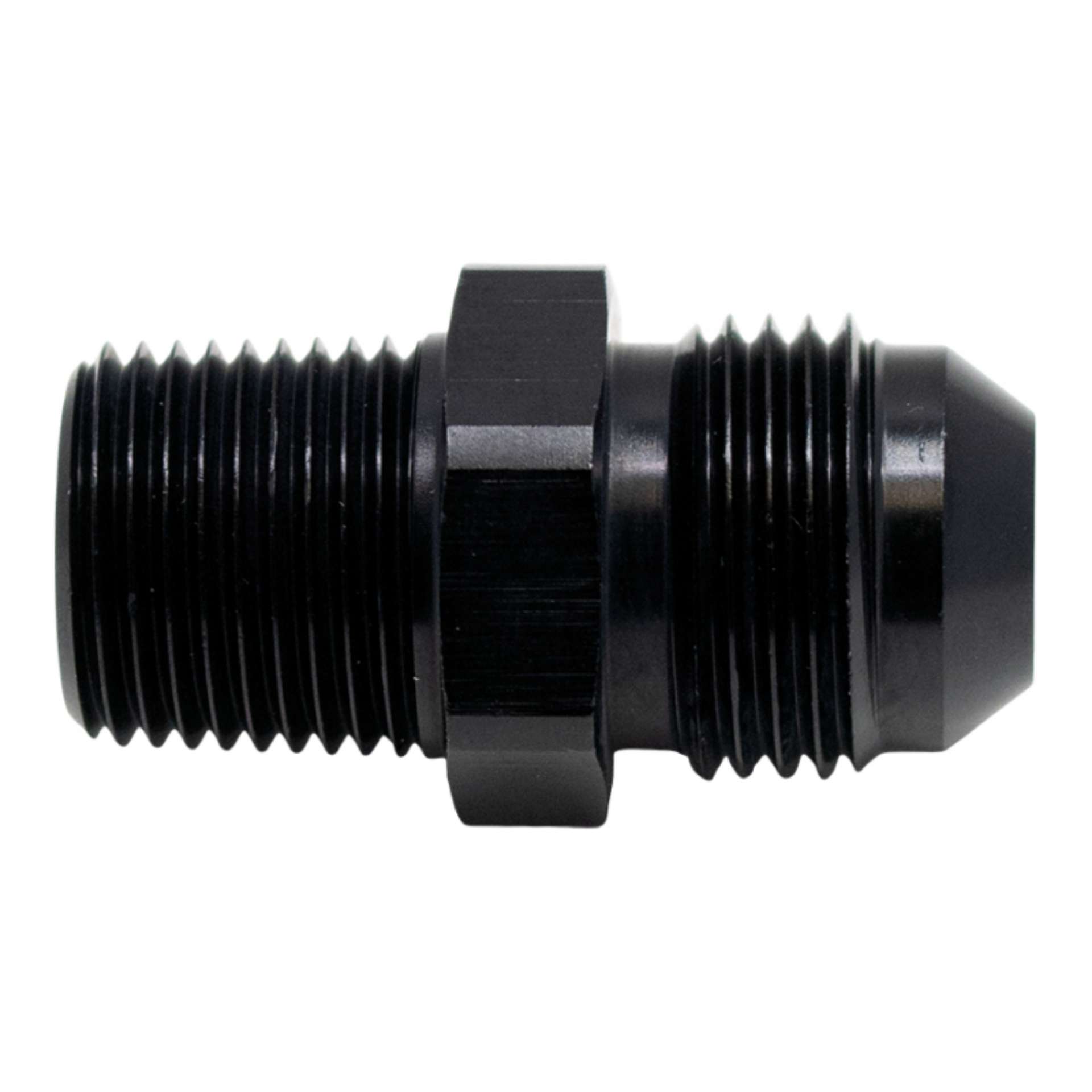 Picture of DeatschWerks 8AN Male Flare to 3-8in Male NPT Adapter - Anodized Matte Black