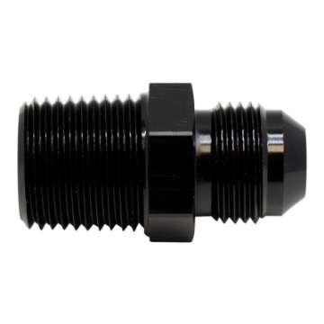 Picture of DeatschWerks 8AN Male Flare to 1-2in Male NPT Adapter - Anodized Matte Black