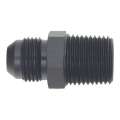 Picture of DeatschWerks 8AN Male Flare to 1-2in Male NPT Adapter - Anodized Matte Black